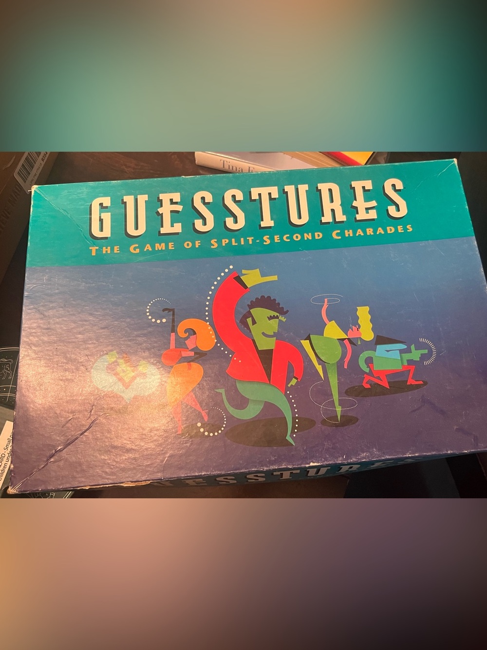 Vintage 1999 Guesstures Board Game Milton Bradley Complete / Mimer-Timer